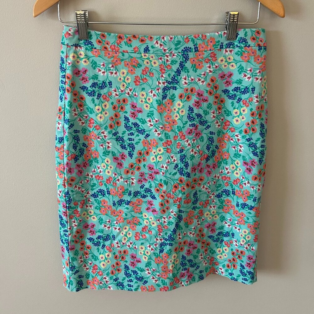 JCrew Factory Flowered Pencil Skirt